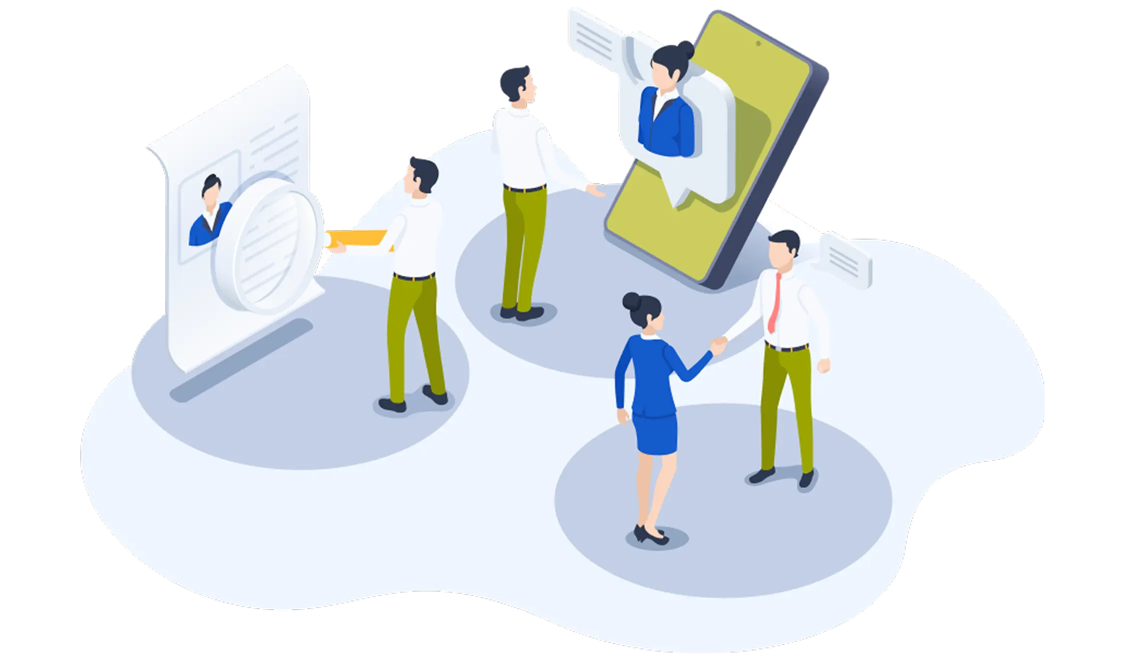 システム保守を行う社員のイラスト